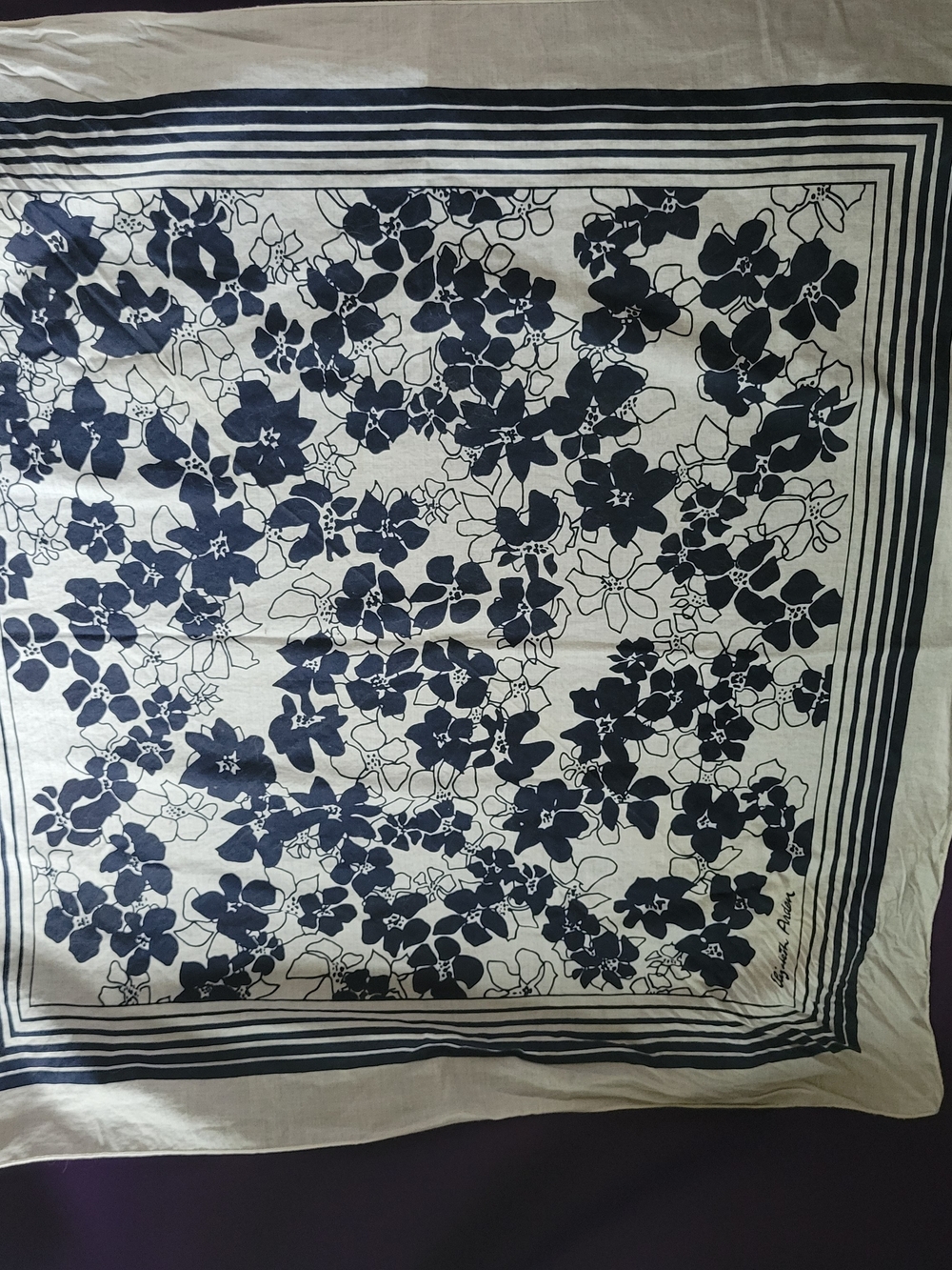 Elizabeth Arden Purple Cotton Scarf
